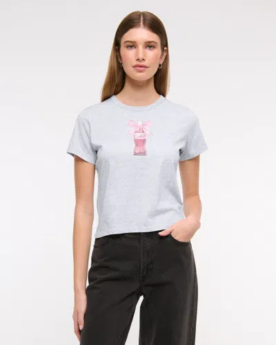 Abercrombie & Fitch Short-sleeve Diet Coke Graphic Skimming Tee In Gray