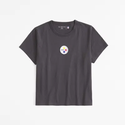 Abercrombie & Fitch Short-sleeve Pittsburgh Steelers Graphic Skimming Tee In Brown