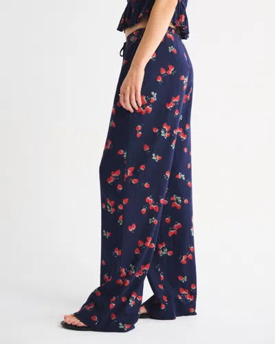 Abercrombie & Fitch Linen-blend Pull-on Pant In Blue