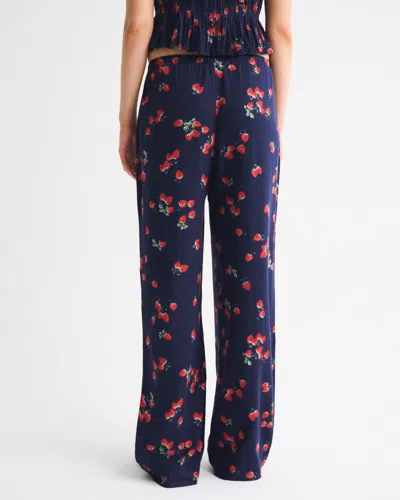 Abercrombie & Fitch Linen-blend Pull-on Pant In Blue