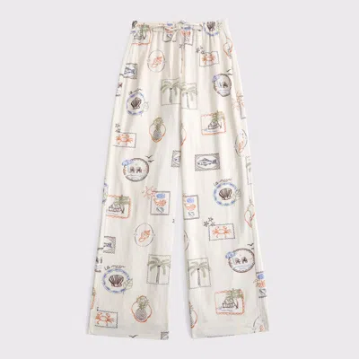 Abercrombie & Fitch Linen-blend Pull-on Pant In Neutral