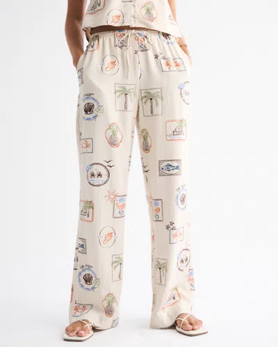 Abercrombie & Fitch Linen-blend Pull-on Pant In Neutral