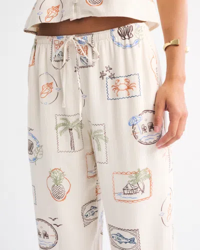 Abercrombie & Fitch Linen-blend Pull-on Pant In Neutral