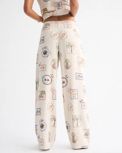 Abercrombie & Fitch Linen-blend Pull-on Pant In Neutral