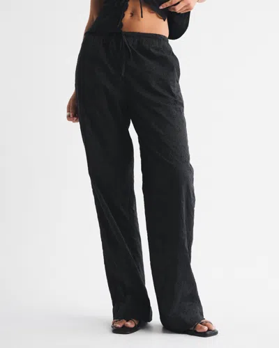 Abercrombie & Fitch Eyelet Pull-on Pant In Black
