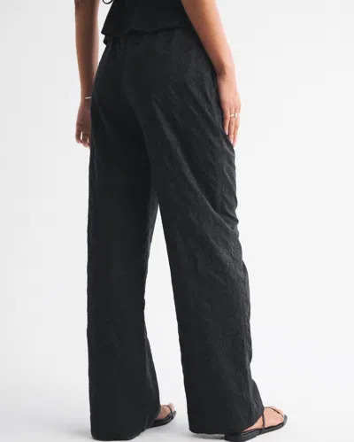 Abercrombie & Fitch Eyelet Pull-on Pant In Black