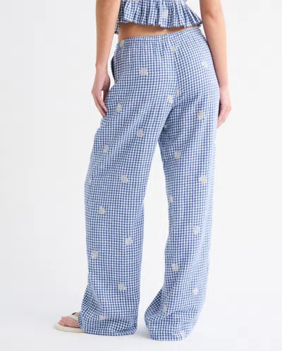 Abercrombie & Fitch Linen-blend Pull-on Pant In Blue