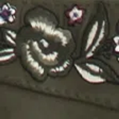 Abercrombie & Fitch Curve Love High Rise Slim Boot Vegan Suede Pant In Green