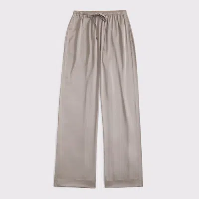 Abercrombie & Fitch Satin Pull-on Pant In Brown