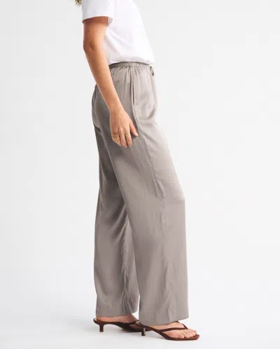 Abercrombie & Fitch Satin Pull-on Pant In Brown