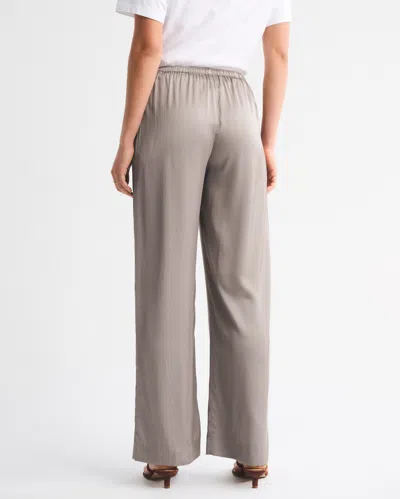 Abercrombie & Fitch Satin Pull-on Pant In Brown