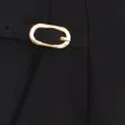 Abercrombie & Fitch A&f Sloane Tailored Hardware Wide Leg Pant In Black