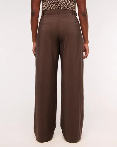 Abercrombie & Fitch A&f Sloane Crepe Tailored Wide Leg Pant In Neutral