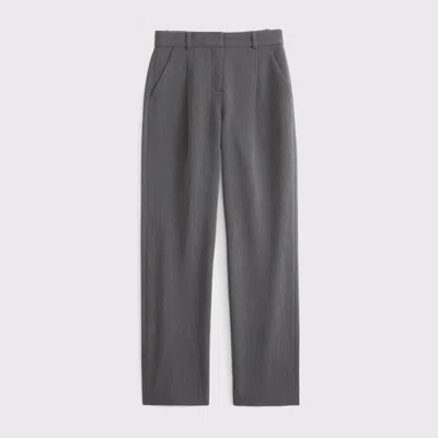 Abercrombie & Fitch A&f Quinn Tailored Straight Pant In Gray