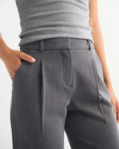 Abercrombie & Fitch A&f Quinn Tailored Straight Pant In Gray