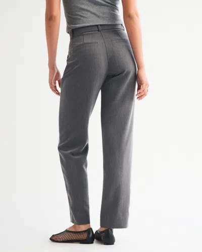 Abercrombie & Fitch A&f Quinn Tailored Straight Pant In Gray