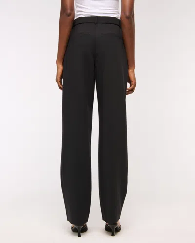 Abercrombie & Fitch A&f Quinn Tailored Straight Pant In Black