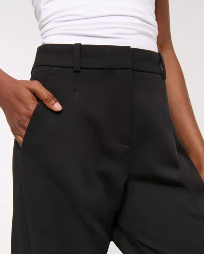 Abercrombie & Fitch A&f Quinn Tailored Straight Pant In Black