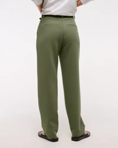 Abercrombie & Fitch A&f Quinn Tailored Straight Pant In Green