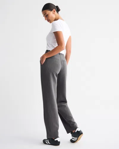 Abercrombie & Fitch Curve Love A&f Quinn Tailored Straight Pant In Multi