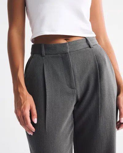 Abercrombie & Fitch Curve Love A&f Quinn Tailored Straight Pant In Multi