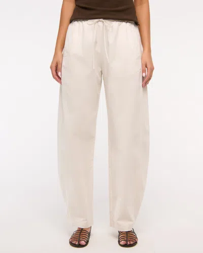 Abercrombie & Fitch Barrel Pull-on Pant In White