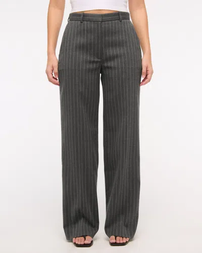 Abercrombie & Fitch Curve Love Tailored Wide Leg Pant In Multi