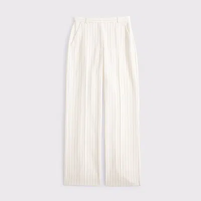 Abercrombie & Fitch Tailored Wide Leg Pant In Neutral