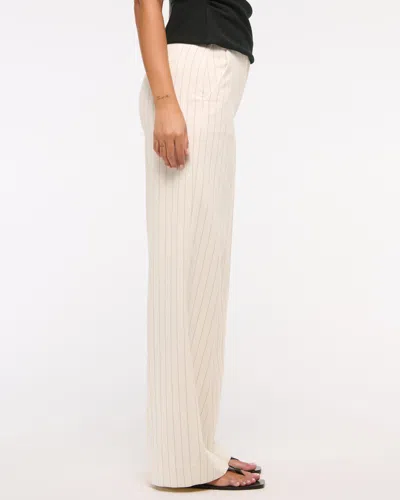 Abercrombie & Fitch Tailored Wide Leg Pant In Neutral