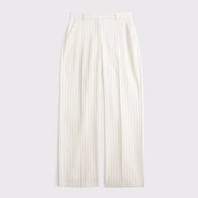 Abercrombie & Fitch Curve Love Tailored Wide Leg Pant In Black