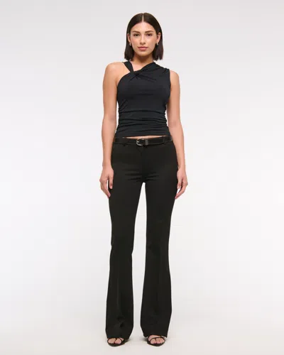 Abercrombie & Fitch Low Rise Stretch Slim Boot Pant In Black