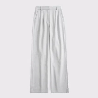 Abercrombie & Fitch A&f Sloane Tailored Wide Leg Pant In Neutral