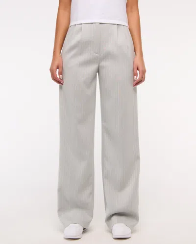 Abercrombie & Fitch A&f Sloane Tailored Wide Leg Pant In Neutral