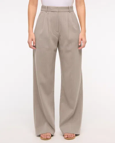 Abercrombie & Fitch Curve Love A&f Sloane Tailored Wide Leg Pant In Multi