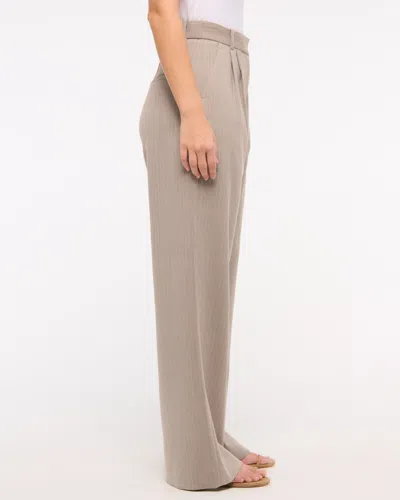 Abercrombie & Fitch Curve Love A&f Sloane Tailored Wide Leg Pant In Multi