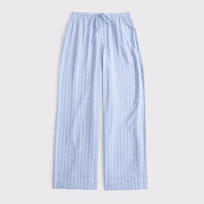 Abercrombie & Fitch Linen-blend Pull-on Pant In Blue