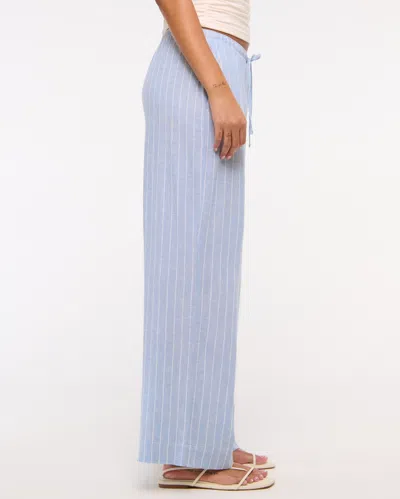 Abercrombie & Fitch Linen-blend Pull-on Pant In Blue