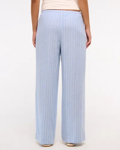 Abercrombie & Fitch Linen-blend Pull-on Pant In Blue