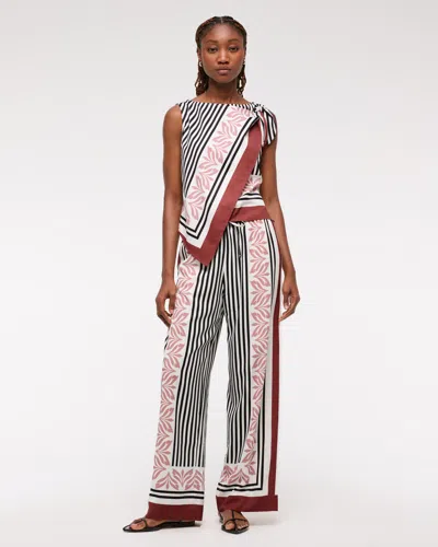 Abercrombie & Fitch Drapey Wide Leg Pull-on Pant In Multi