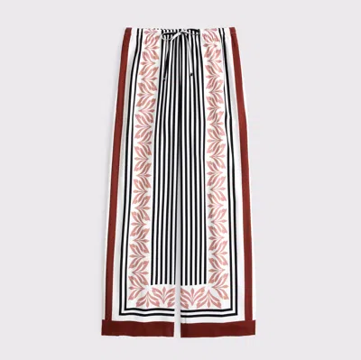 Abercrombie & Fitch Drapey Wide Leg Pull-on Pant In Multi