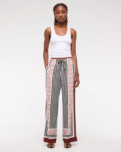 Abercrombie & Fitch Drapey Wide Leg Pull-on Pant In Multi