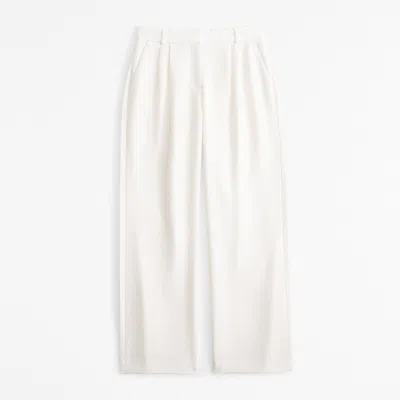 Abercrombie & Fitch Curve Love A&f Sloane Low Rise Tailored Wide Leg Pant In Yellow