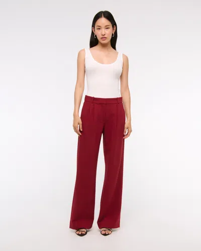 Abercrombie & Fitch A&f Sloane Low Rise Tailored Wide Leg Pant