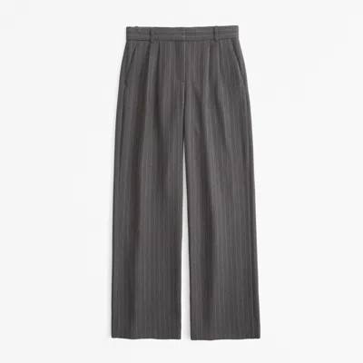 Abercrombie & Fitch A&f Sloane Low Rise Tailored Wide Leg Pant In Brown