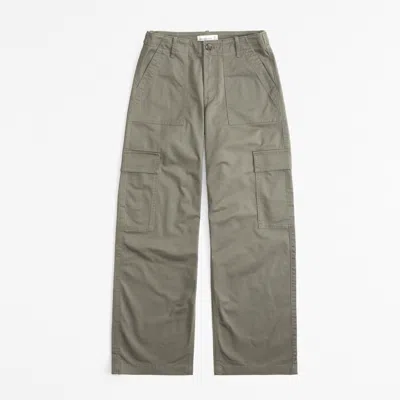 Abercrombie & Fitch Low Rise Loose Cargo Pant In Green