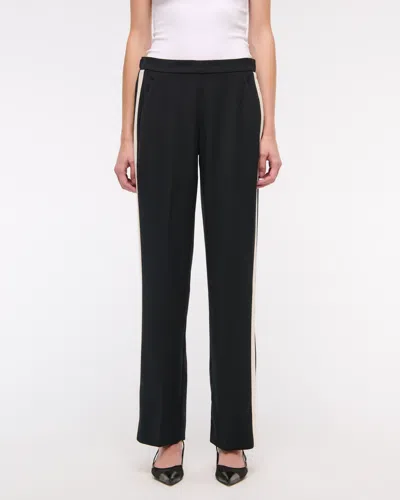 Abercrombie & Fitch Side Stripe Pull-on Pant In Black