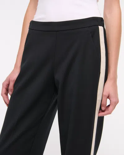Abercrombie & Fitch Side Stripe Pull-on Pant In Black