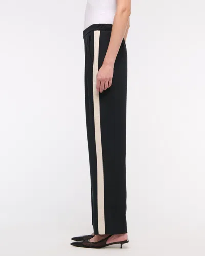Abercrombie & Fitch Side Stripe Pull-on Pant In Black