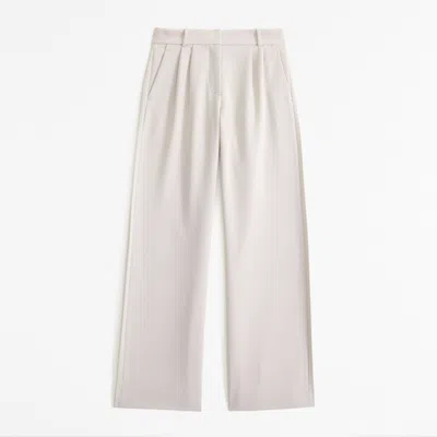 Abercrombie & Fitch A&f Sloane Low Rise Tailored Wide Leg Pant In Nude