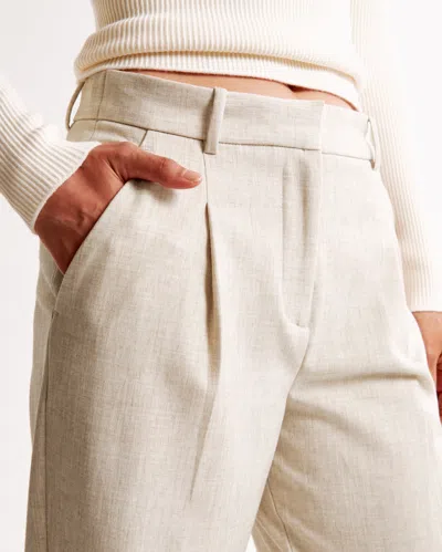Abercrombie & Fitch A&f Quinn Tailored Straight Pant In Neutral